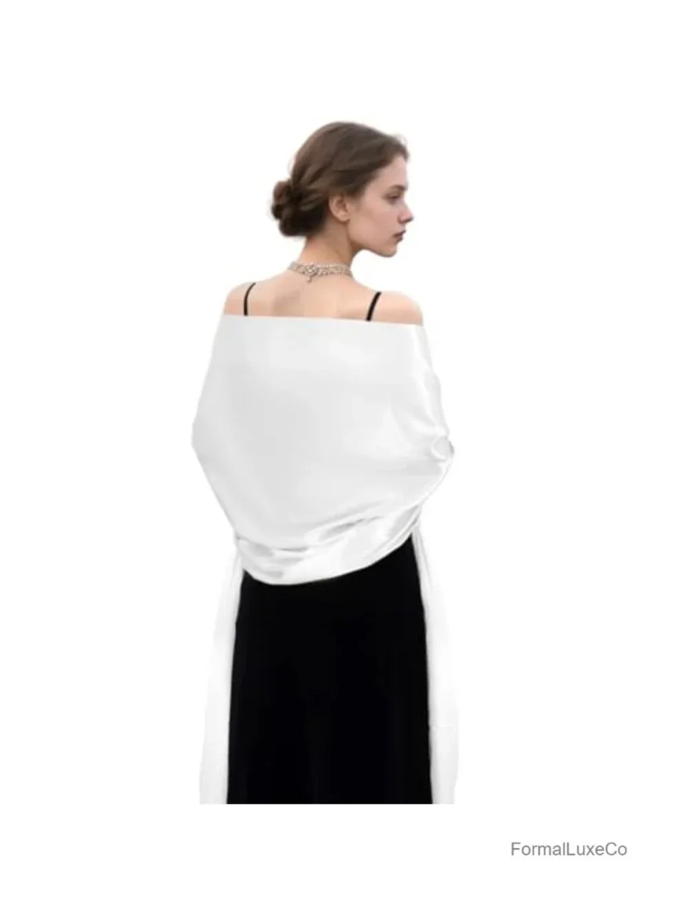 Satin Pashmina Shawl Wrap Extra Long Wedding Bridesmaid Scarf